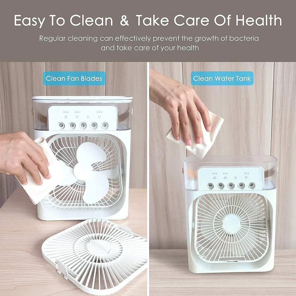 Portable Mini Air Cooler with Mist Fan | Water Cooling